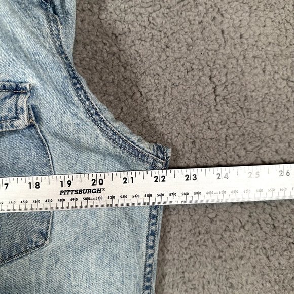 Levis Vintage Denim Pearl Snap Shirt Mens Small Blue Button Up Western Rodeo VTG - Picture 7 of 16